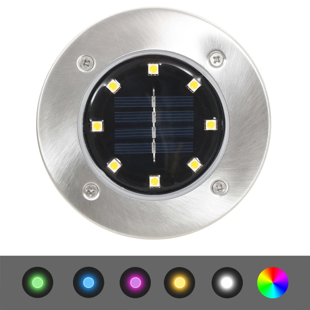 Lampade Solari da Terra 8 pz Luci a LED Colori RGB - homemem39