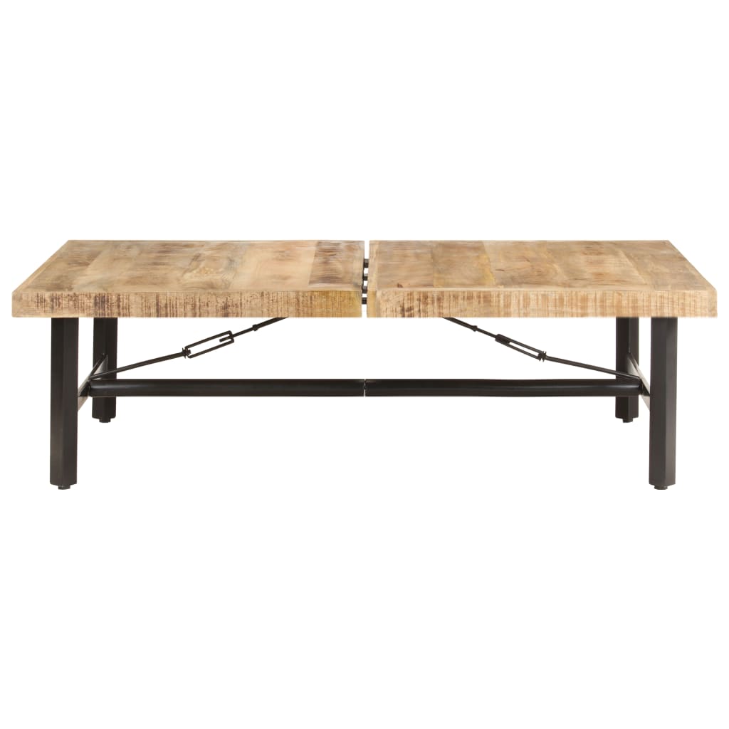 Tavolino da Salotto in Legno Massello di Mango 142x90x42 cm - homemem39