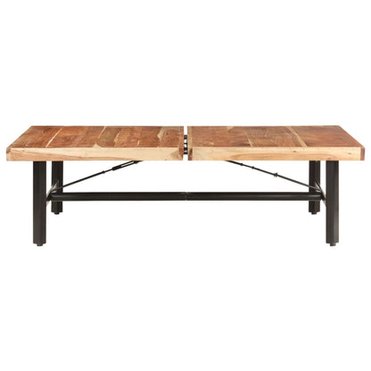 Tavolino da Salotto in Legno Massello di Acacia 142x90x42 cm - homemem39