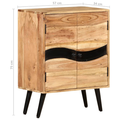 Credenza 57x34x75 cm in Legno Massello di Acacia - homemem39