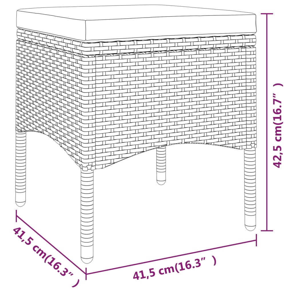 Set Bistrot Giardino 5 pz Polyrattan e Vetro Temperato Marrone - homemem39