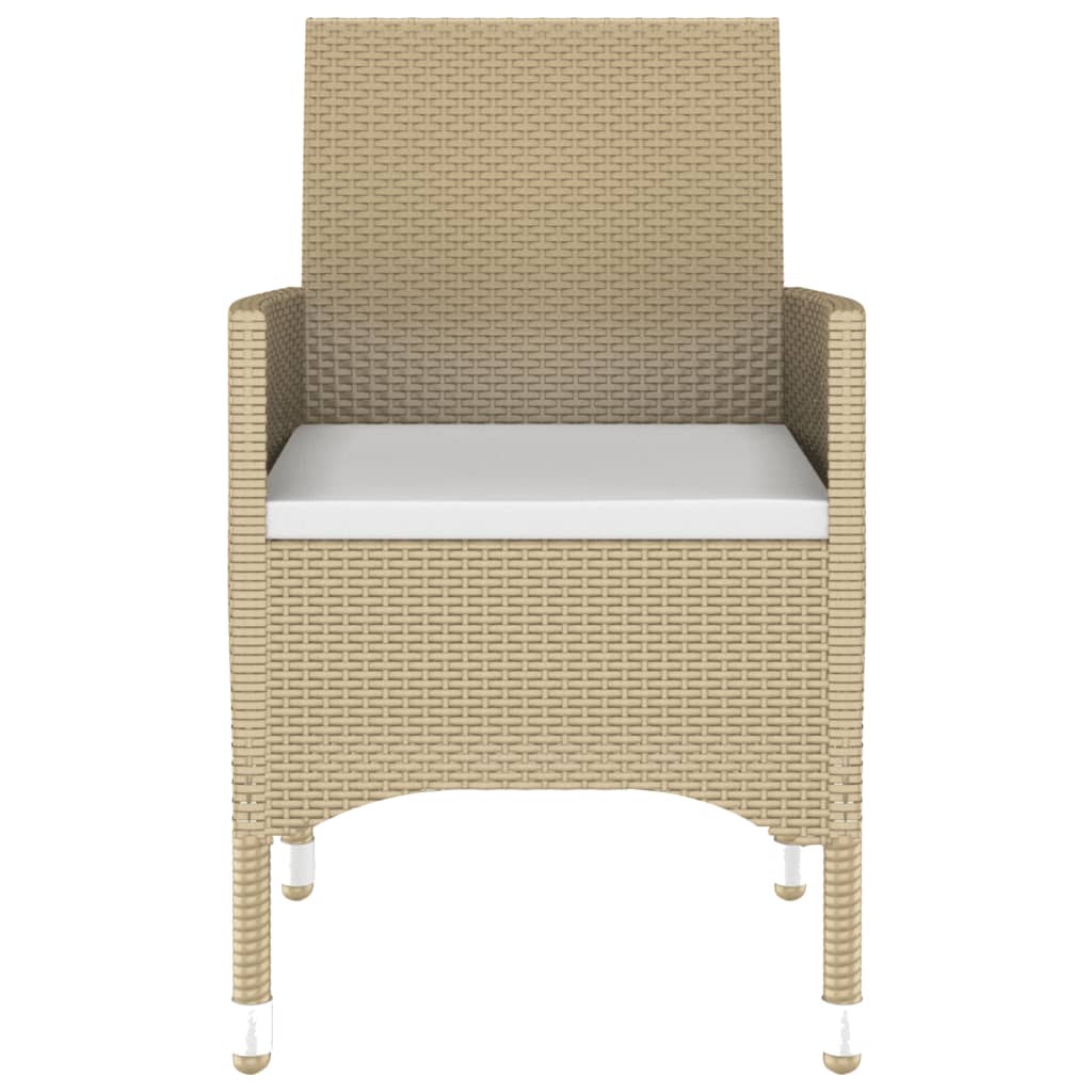 Set Mobili da Pranzo per Giardino 3 pz in Polyrattan Beige - homemem39