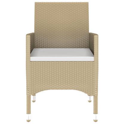 Set Mobili da Pranzo per Giardino 3 pz in Polyrattan Beige - homemem39