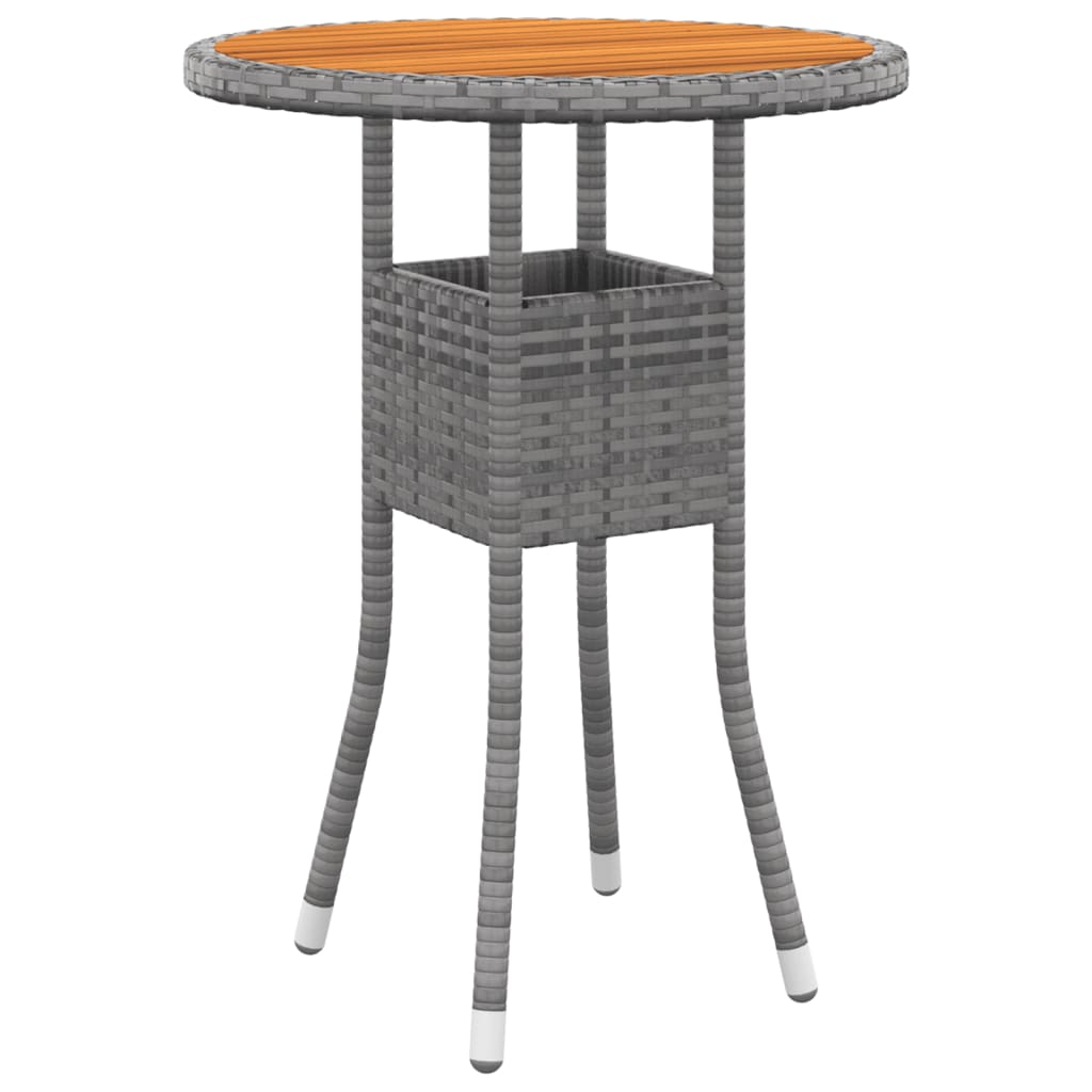 Set da Pranzo per Giardino 3 pz in Polyrattan Grigio - homemem39