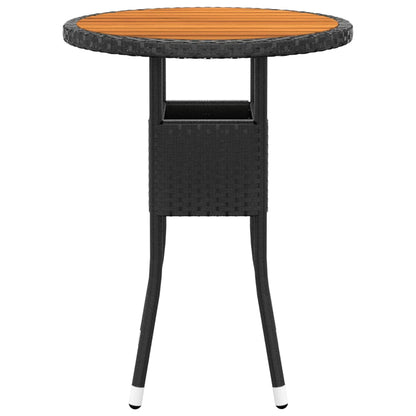 Set da Pranzo per Giardino 3 pz in Polyrattan Nero - homemem39