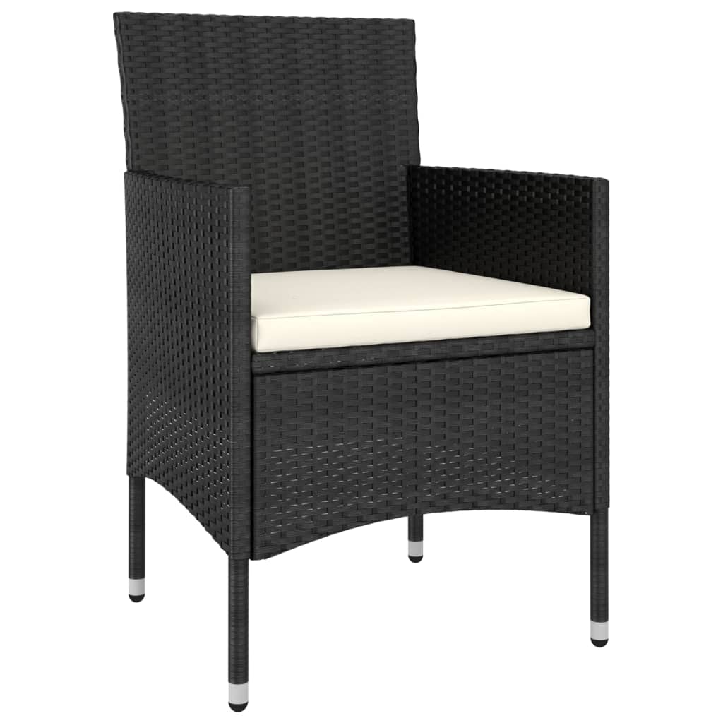 Set Divani da Giardino 5 pz in Polyrattan Nero - homemem39