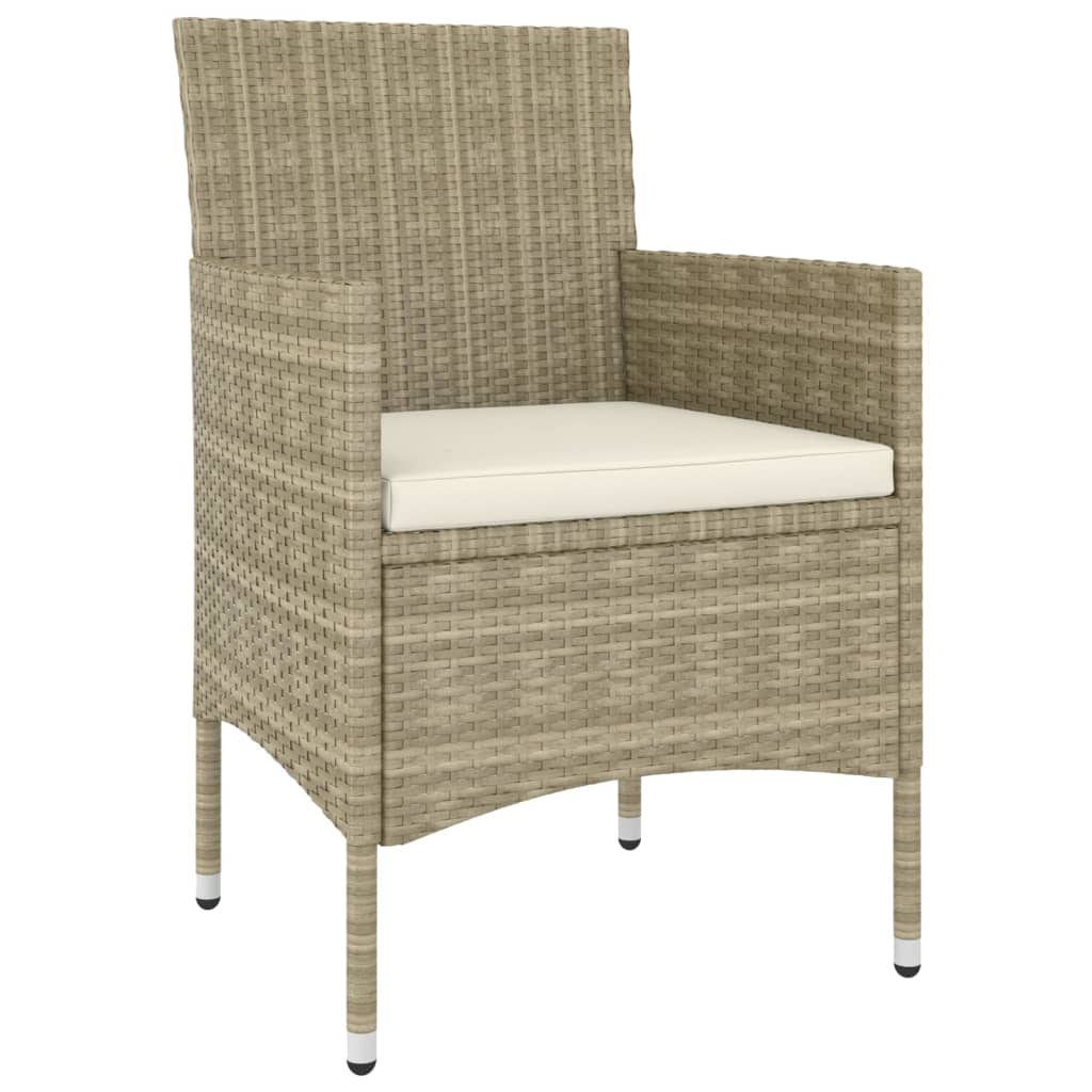 Set Divani da Giardino 5 pz in Polyrattan Beige - homemem39