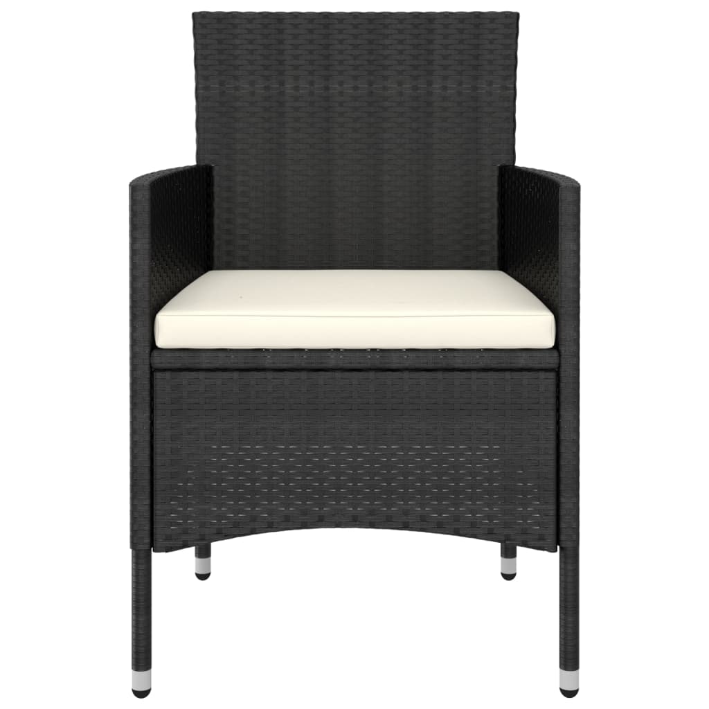 Set Divani da Giardino 5 pz in Polyrattan Nero - homemem39