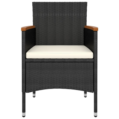 Set Divani da Giardino 5 pz in Polyrattan Nero - homemem39