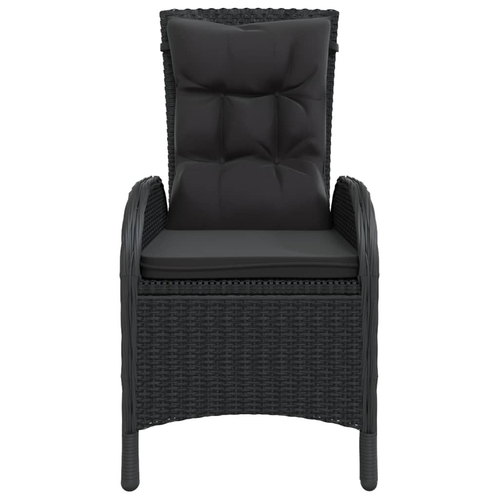 Set da Pranzo per Giardino 11 pz Polyrattan Nero - homemem39