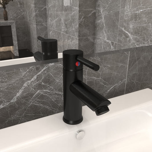 Rubinetto per Lavabo del Bagno Nero 130x176 mm - homemem39