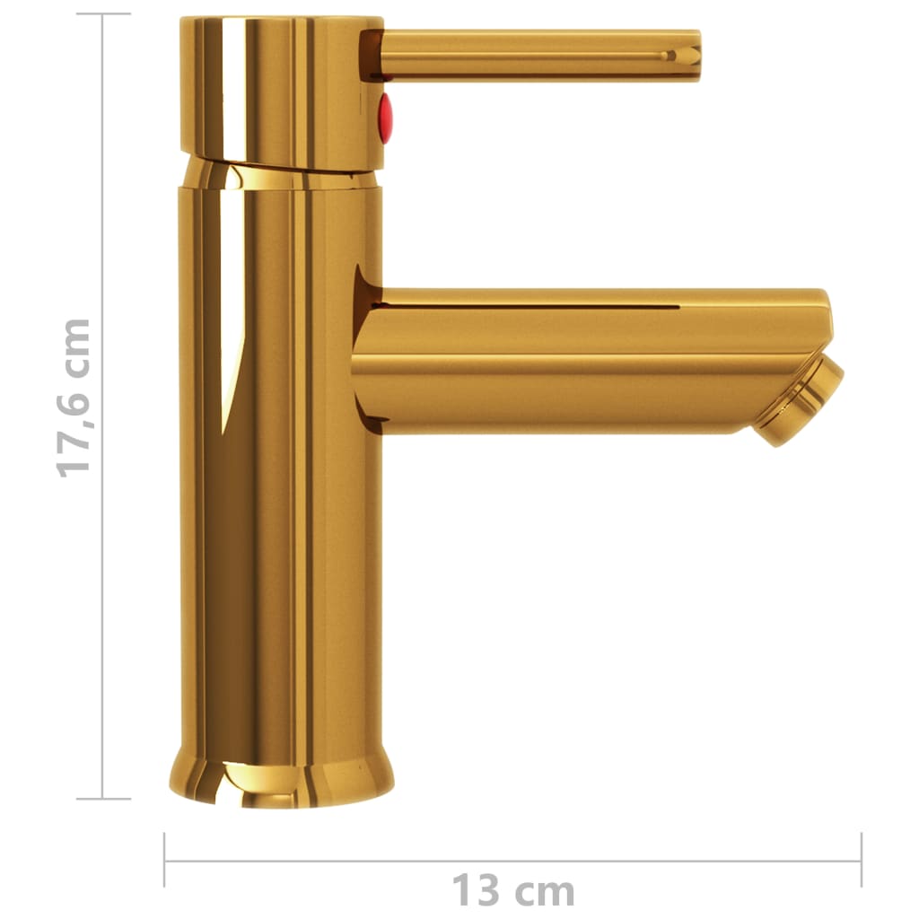 Rubinetto per Lavabo del Bagno Oro 130x176 mm - homemem39