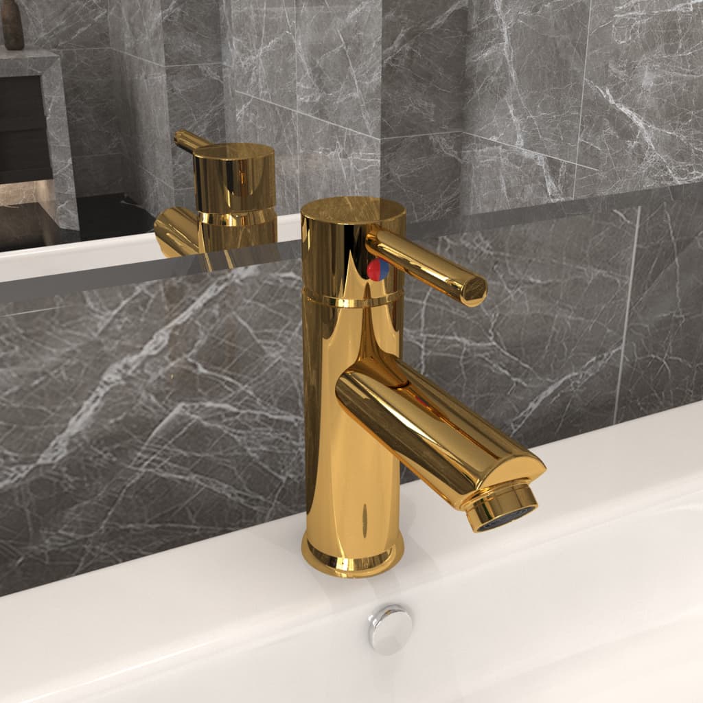 Rubinetto per Lavabo del Bagno Oro 130x176 mm - homemem39