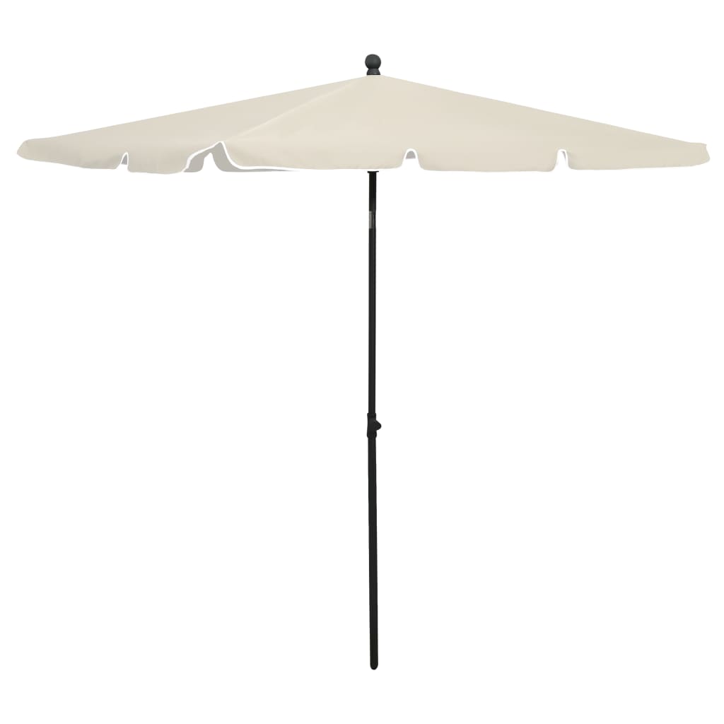 Ombrellone da Giardino con Palo 210x140 cm Sabbia - homemem39