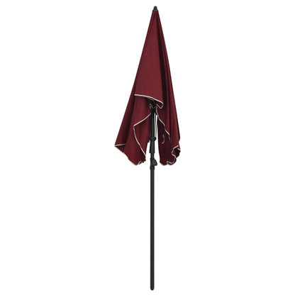 Ombrellone da Giardino con Palo 200x130 cm Rosso Bordò - homemem39