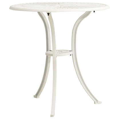 Tavolo da Giardino Bianco 62x62x65 cm in Alluminio Pressofuso - homemem39
