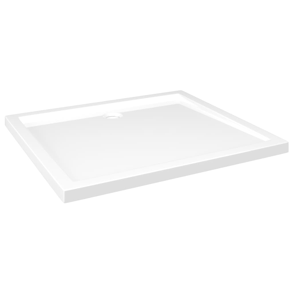 Piatto Doccia in ABS Rettangolare Bianco 80x90 cm - homemem39