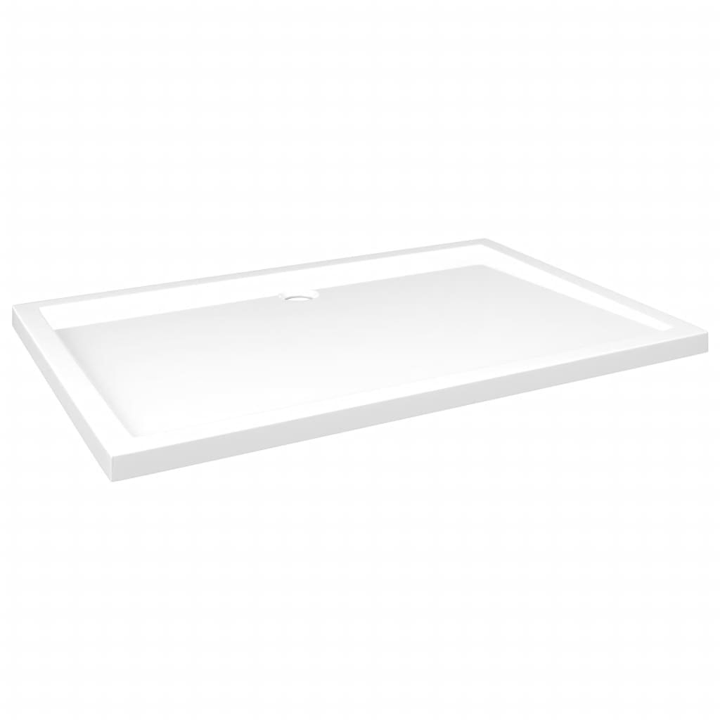 Piatto Doccia in ABS Rettangolare Bianco 80x120 cm - homemem39