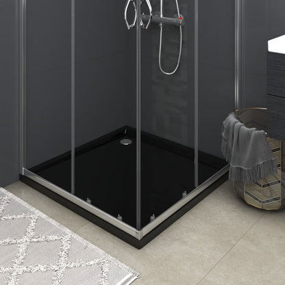 Piatto Doccia Quadrato in ABS Nero 80x80 cm - homemem39