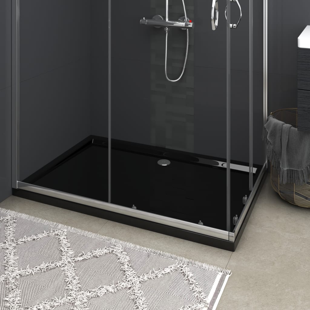 Piatto Doccia in ABS Rettangolare Nero 80x120 cm - homemem39