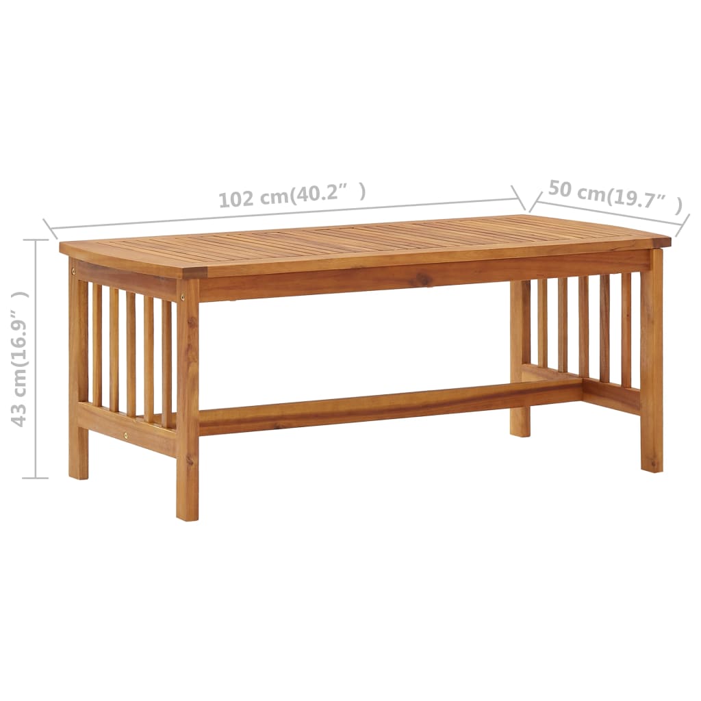 Set Divani da Giardino 3 pz in Legno Massello di Acacia - homemem39