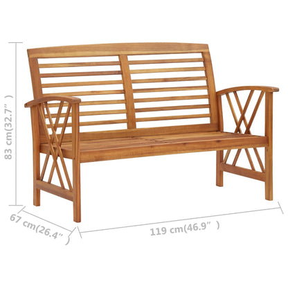 Set Divani da Giardino 3 pz in Legno Massello di Acacia - homemem39