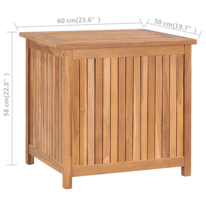 Baule da Giardino 60x50x58 cm in Legno Massello di Teak - homemem39