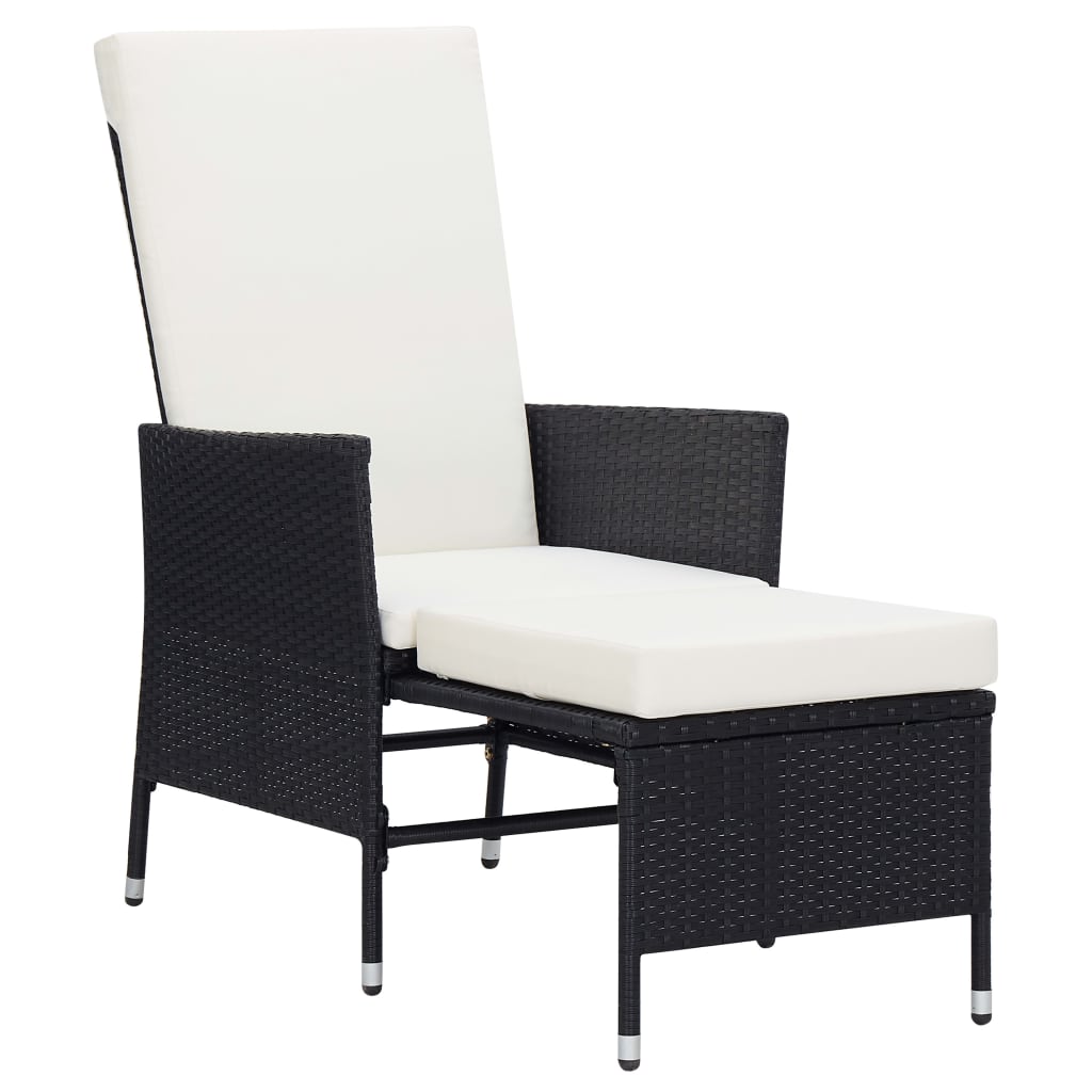 Set Divani da Giardino 3 pz con Cuscini in Polyrattan Nero - homemem39