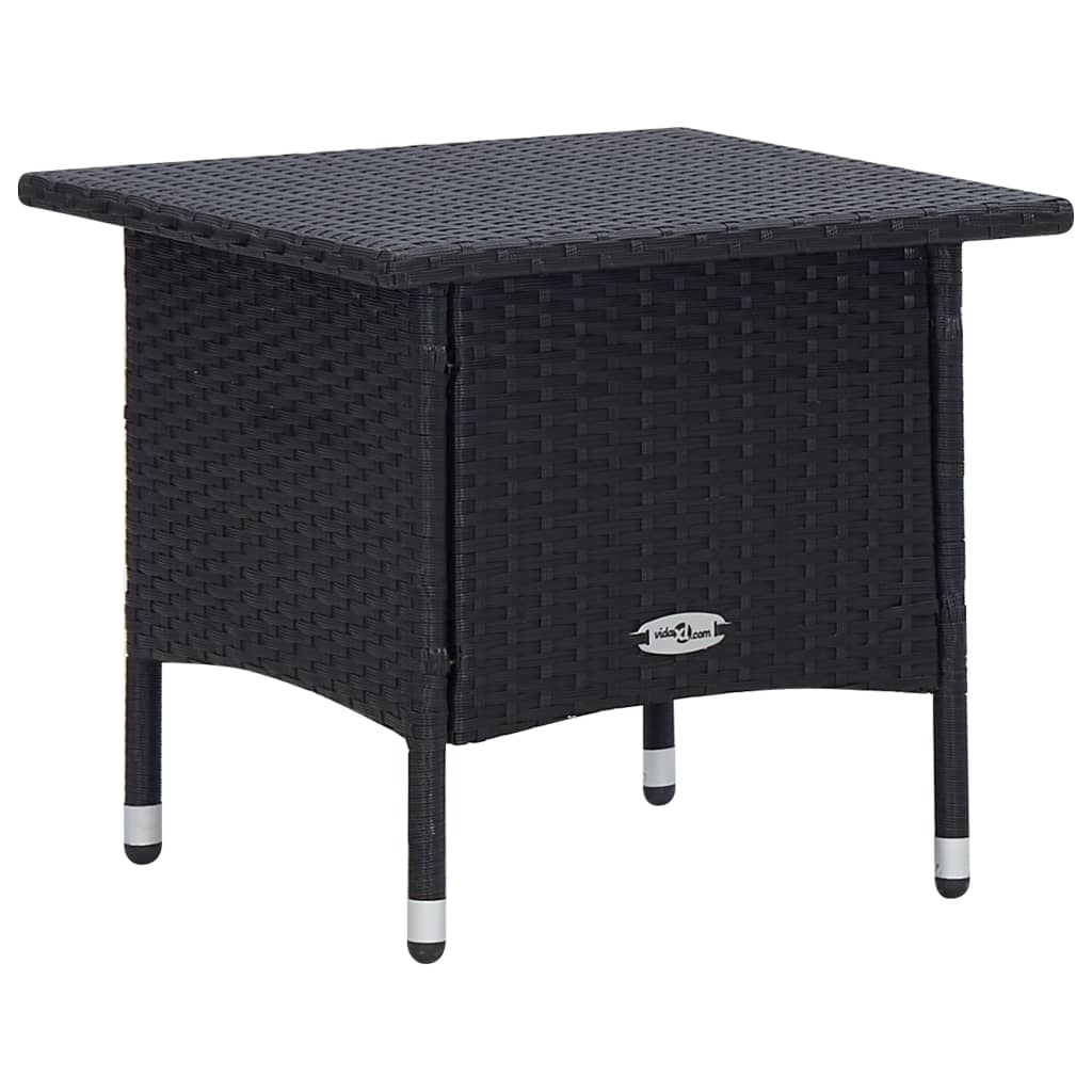 Set Divani da Giardino 3 pz con Cuscini in Polyrattan Nero - homemem39