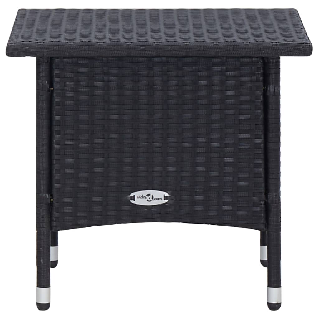 Set Divani da Giardino 3 pz con Cuscini in Polyrattan Nero - homemem39