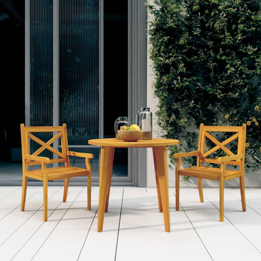 Set Mobili da Pranzo per Giardino 3 pz Legno Massello di Acacia - homemem39