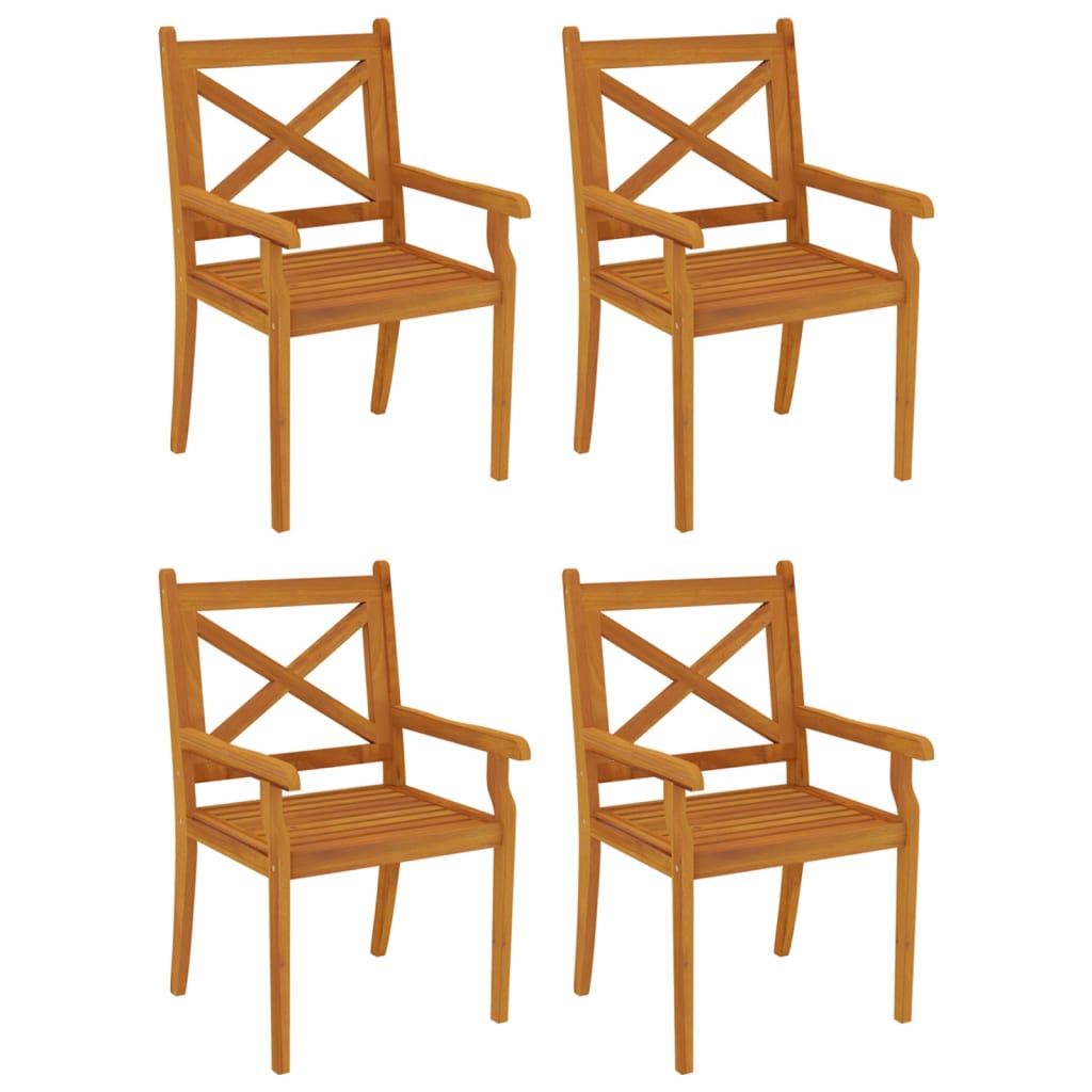 Set da Pranzo per Giardino 5 pz in Legno Massello di Acacia - homemem39