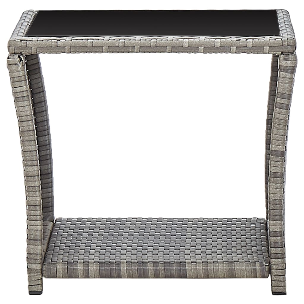 Set Divani da Giardino 3 pz con Cuscini in Polyrattan Grigio - homemem39