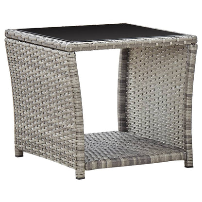 Set Divani da Giardino 3 pz con Cuscini in Polyrattan Grigio - homemem39