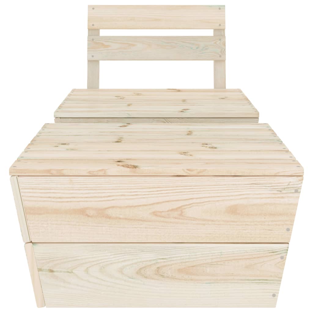 Set Divani da Giardino 2 pz in Legno di Abete Impregnato - homemem39