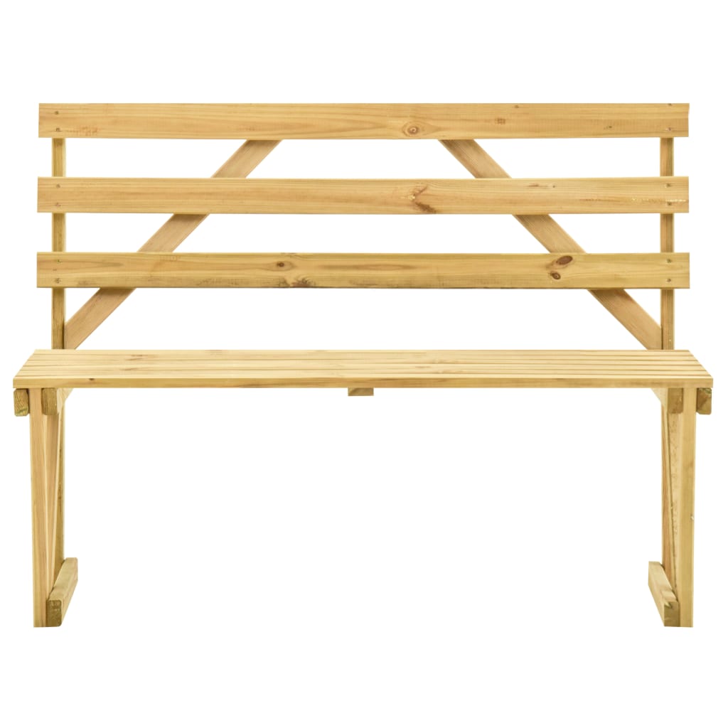 Panca da Giardino 120 cm in Legno di Pino Impregnato - homemem39