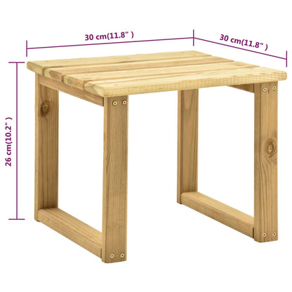 Lettino Prendisole con Tavolino in Legno di Pino Impregnato - homemem39