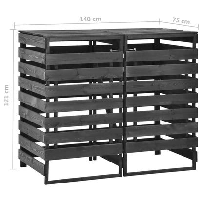 Copribidone Doppio 140x75x121cm Pino Massello Verniciato - homemem39