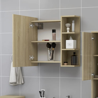 Mobile Bagno con Specchio Rovere Sonoma 62,5x20,5x64Multistrato - homemem39