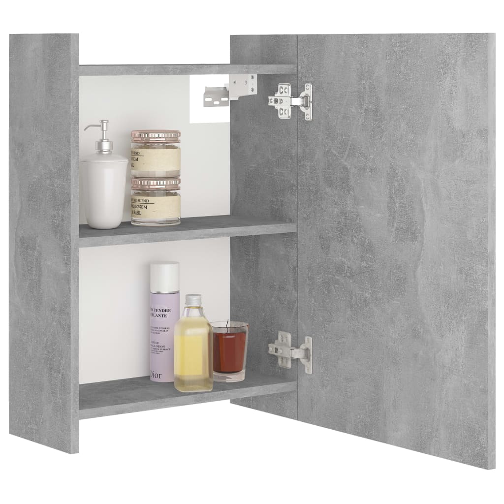 Mobile Bagno Specchio Grigio Cemento 62,5x20,5x64cm Multistrato - homemem39