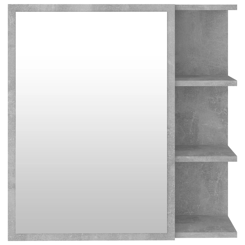 Mobile Bagno Specchio Grigio Cemento 62,5x20,5x64cm Multistrato - homemem39