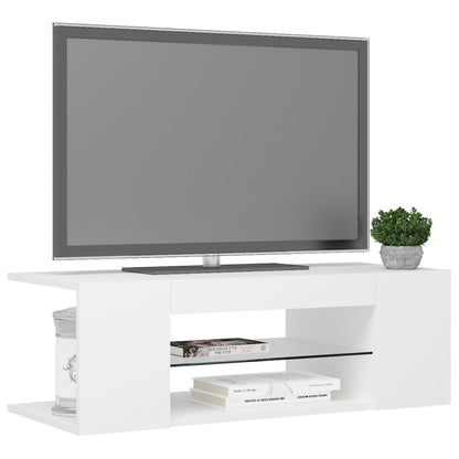 Mobile Porta TV con Luci LED Bianco 90x39x30 cm - homemem39
