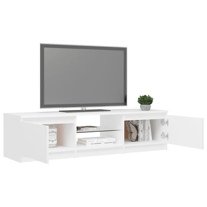 Mobile Porta TV con Luci LED Bianco 140x40x35,5 cm - homemem39