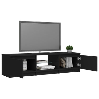 Mobile Porta TV con Luci LED Nero 140x40x35,5 cm - homemem39