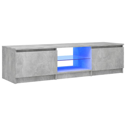 Mobile Porta TV con Luci LED Grigio Cemento 140x40x35,5 cm - homemem39