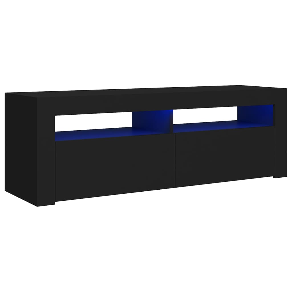 Mobile Porta TV con Luci LED Nero 120x35x40 cm - homemem39