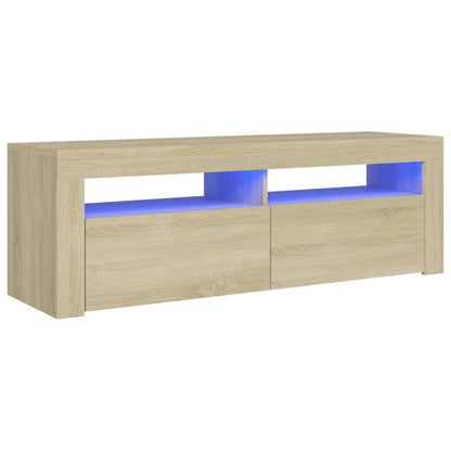 Mobile Porta TV con Luci LED Rovere Sonoma 120x35x40 cm - homemem39