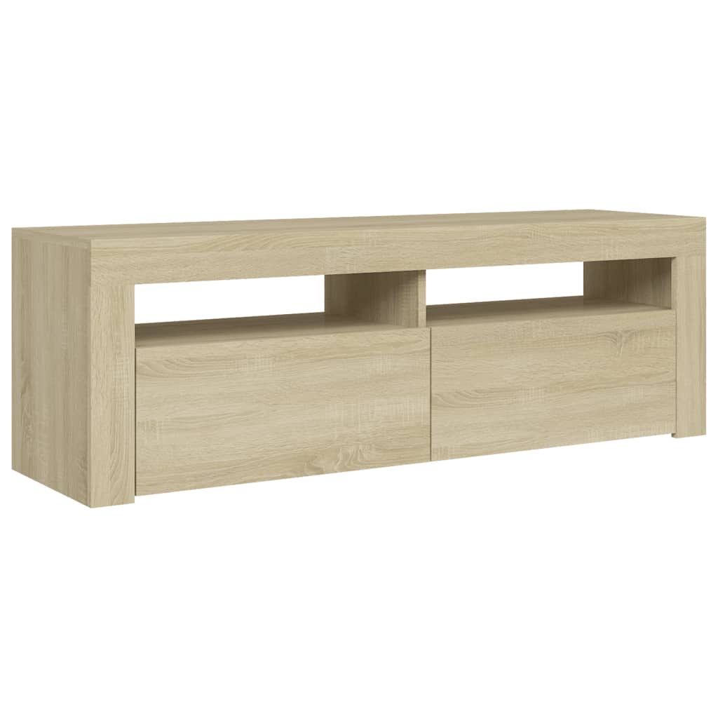 Mobile Porta TV con Luci LED Rovere Sonoma 120x35x40 cm - homemem39