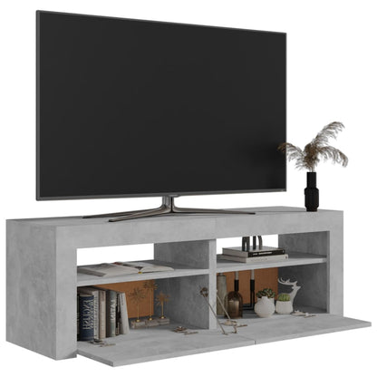 Mobile Porta TV con Luci LED Grigio Cemento 120x35x40 cm - homemem39