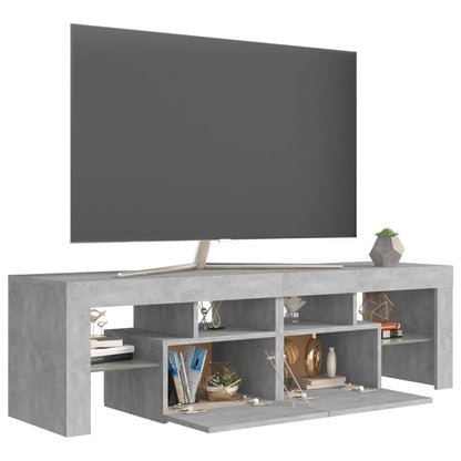 Mobile Porta TV con Luci LED Grigio Cemento 140x36,5x40 cm - homemem39